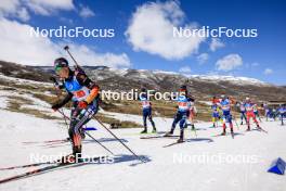 08.03.2024, Soldier Hollow, United States of America (USA): Justus Strelow (GER), Patrick Braunhofer (ITA), Fabien Claude (FRA), Michal Krcmar (CZE), Dominic Unterweger (AUT), (l-r) - IBU World Cup Biathlon, relay men, Soldier Hollow (USA). www.nordicfocus.com. © Manzoni/NordicFocus. Every downloaded picture is fee-liable.