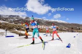 08.03.2024, Soldier Hollow, United States of America (USA): Florent Claude (BEL), Blagoy Todev (BUL), Christian Gow (CAN), Konrad Badacz (POL), (l-r) - IBU World Cup Biathlon, relay men, Soldier Hollow (USA). www.nordicfocus.com. © Manzoni/NordicFocus. Every downloaded picture is fee-liable.