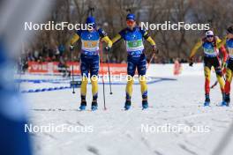 08.03.2024, Soldier Hollow, United States of America (USA): Sebastian Samuelsson (SWE), Jesper Nelin (SWE), (l-r) - IBU World Cup Biathlon, relay men, Soldier Hollow (USA). www.nordicfocus.com. © Manzoni/NordicFocus. Every downloaded picture is fee-liable.