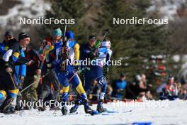 09.03.2024, Soldier Hollow, United States of America (USA): Sebastian Samuelsson (SWE), Tero Seppala (FIN), (l-r) - IBU World Cup Biathlon, sprint men, Soldier Hollow (USA). www.nordicfocus.com. © Manzoni/NordicFocus. Every downloaded picture is fee-liable.