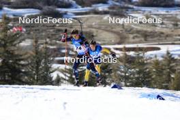 09.03.2024, Soldier Hollow, United States of America (USA): Vebjoern Soerum (NOR), Anton Ivarsson (SWE), (l-r) - IBU World Cup Biathlon, sprint men, Soldier Hollow (USA). www.nordicfocus.com. © Manzoni/NordicFocus. Every downloaded picture is fee-liable.