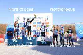 09.03.2024, Soldier Hollow, United States of America (USA): Emilien Jacquelin (FRA), Eric Perrot (FRA), Johan-Olav Botn (NOR), Sturla Holm Laegreid (NOR), Sebastian Samuelsson (SWE), Campbell Wright (USA), (l-r) - IBU World Cup Biathlon, sprint men, Soldier Hollow (USA). www.nordicfocus.com. © Manzoni/NordicFocus. Every downloaded picture is fee-liable.