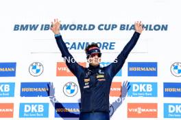 17.03.2024, Canmore, Canada (CAN): Tommaso Giacomel (ITA) - IBU World Cup Biathlon, cups, Canmore (CAN). www.nordicfocus.com. © Manzoni/NordicFocus. Every downloaded picture is fee-liable.