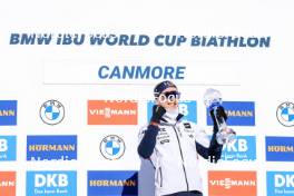 16.03.2024, Canmore, Canada (CAN): Johannes Thingnes Boe (NOR) - IBU World Cup Biathlon, cups, Canmore (CAN). www.nordicfocus.com. © Manzoni/NordicFocus. Every downloaded picture is fee-liable.