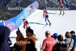 17.03.2024, Canmore, Canada (CAN): Vebjoern Soerum (NOR), Tero Seppala (FIN), Roman Rees (GER), (l-r) - IBU World Cup Biathlon, mass men, Canmore (CAN). www.nordicfocus.com. © Manzoni/NordicFocus. Every downloaded picture is fee-liable.