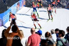 17.03.2024, Canmore, Canada (CAN): Endre Stroemsheim (NOR), Andrejs Rastorgujevs (LAT), Jakov Fak (SLO), Danilo Riethmueller (GER), (l-r) - IBU World Cup Biathlon, mass men, Canmore (CAN). www.nordicfocus.com. © Manzoni/NordicFocus. Every downloaded picture is fee-liable.