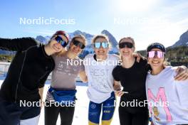 17.03.2024, Canmore, Canada (CAN): Karoline Offigstad Knotten (NOR), Julia Simon (FRA), Hanna Oeberg (SWE), Mona Brorsson (SWE), Anna Magnusson (SWE), (l-r) - IBU World Cup Biathlon, mass men, Canmore (CAN). www.nordicfocus.com. © Manzoni/NordicFocus. Every downloaded picture is fee-liable.