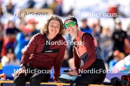 17.03.2024, Canmore, Canada (CAN): Laura Dahlmeier (GER), Maren Hammerschmidt (GER), (l-r) - IBU World Cup Biathlon, mass men, Canmore (CAN). www.nordicfocus.com. © Manzoni/NordicFocus. Every downloaded picture is fee-liable.