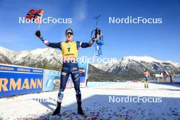 17.03.2024, Canmore, Canada (CAN): Johannes Thingnes Boe (NOR) - IBU World Cup Biathlon, mass men, Canmore (CAN). www.nordicfocus.com. © Manzoni/NordicFocus. Every downloaded picture is fee-liable.