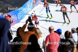 17.03.2024, Canmore, Canada (CAN): Endre Stroemsheim (NOR), Andrejs Rastorgujevs (LAT), Jakov Fak (SLO), Danilo Riethmueller (GER), (l-r) - IBU World Cup Biathlon, mass men, Canmore (CAN). www.nordicfocus.com. © Manzoni/NordicFocus. Every downloaded picture is fee-liable.