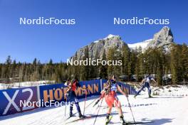 17.03.2024, Canmore, Canada (CAN): Julia Simon (FRA), Lena Haecki-Gross (SUI), Justine Braisaz-Bouchet (FRA), (l-r) - IBU World Cup Biathlon, mass women, Canmore (CAN). www.nordicfocus.com. © Manzoni/NordicFocus. Every downloaded picture is fee-liable.