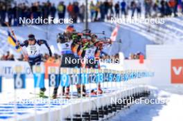 16.03.2024, Canmore, Canada (CAN): Quentin Fillon Maillet (FRA), Danilo Riethmueller (GER), (l-r) - IBU World Cup Biathlon, pursuit men, Canmore (CAN). www.nordicfocus.com. © Manzoni/NordicFocus. Every downloaded picture is fee-liable.