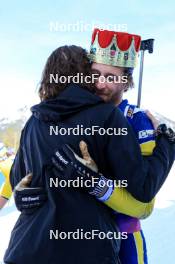 16.03.2024, Canmore, Canada (CAN): Hanna Oeberg (SWE), Peppe Femling (SWE), (l-r) - IBU World Cup Biathlon, pursuit men, Canmore (CAN). www.nordicfocus.com. © Manzoni/NordicFocus. Every downloaded picture is fee-liable.
