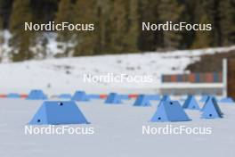 12.03.2024, Canmore, Canada (CAN): Event Feature: V-boards on the snow - IBU World Cup Biathlon, training, Canmore (CAN). www.nordicfocus.com. © Manzoni/NordicFocus. Every downloaded picture is fee-liable.