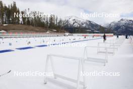 12.03.2024, Canmore, Canada (CAN): Event Feature: Overview over the shooting range - IBU World Cup Biathlon, training, Canmore (CAN). www.nordicfocus.com. © Manzoni/NordicFocus. Every downloaded picture is fee-liable.