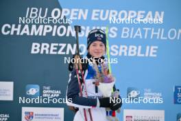 26.01.2024, Brezno-Osrblie, Slovakia (SVK): Ida Lien (NOR) - IBU Open European Championships Biathlon, medals, Brezno-Osrblie (SVK). www.nordicfocus.com. © Reichert/NordicFocus. Every downloaded picture is fee-liable.