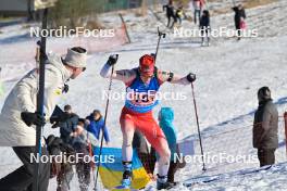 28.01.2024, Brezno-Osrblie, Slovakia (SVK): Sandro Bovisi (SUI) - IBU Open European Championships Biathlon, mixed relay, Brezno-Osrblie (SVK). www.nordicfocus.com. © Reichert/NordicFocus. Every downloaded picture is fee-liable.