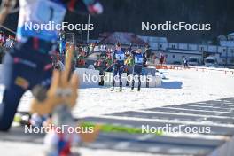 28.01.2024, Brezno-Osrblie, Slovakia (SVK): Camille Bened (FRA), Hannah Auchentaller (ITA), (l-r) - IBU Open European Championships Biathlon, mixed relay, Brezno-Osrblie (SVK). www.nordicfocus.com. © Reichert/NordicFocus. Every downloaded picture is fee-liable.