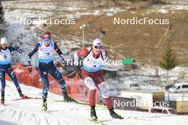 27.01.2024, Brezno-Osrblie, Slovakia (SVK): Mats Oeverby (NOR), Andrejs Rastorgujevs (LAT), (l-r) - IBU Open European Championships Biathlon, pursuit men, Brezno-Osrblie (SVK). www.nordicfocus.com. © Reichert/NordicFocus. Every downloaded picture is fee-liable.