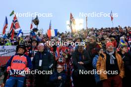 14.02.2024, Nove Mesto na Morave, Czechia (CZE): Event Feature: Fans on the grandstand - IBU World Championships Biathlon, individual men, Nove Mesto na Morave (CZE). www.nordicfocus.com. © Manzoni/NordicFocus. Every downloaded picture is fee-liable.