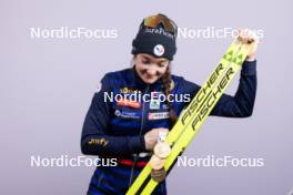 17.02.2024, Nove Mesto na Morave, Czechia (CZE): Lou Jeanmonnot (FRA) - IBU World Championships Biathlon, medals, Nove Mesto na Morave (CZE). www.nordicfocus.com. © Manzoni/NordicFocus. Every downloaded picture is fee-liable.