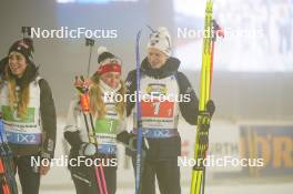 07.02.2024, Nove Mesto na Morave, Czechia (CZE): Ingrid Landmark Tandrevold (NOR), Johannes Thingnes Boe (NOR), (l-r) - IBU World Championships Biathlon, medals, Nove Mesto na Morave (CZE). www.nordicfocus.com. © Thibaut/NordicFocus. Every downloaded picture is fee-liable.