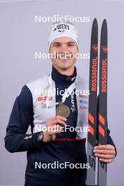 17.02.2024, Nove Mesto na Morave, Czechia (CZE): Emilien Jacquelin (FRA) - IBU World Championships Biathlon, medals, Nove Mesto na Morave (CZE). www.nordicfocus.com. © Manzoni/NordicFocus. Every downloaded picture is fee-liable.
