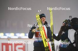 15.02.2024, Nove Mesto na Morave, Czechia (CZE): Quentin Fillon Maillet (FRA) - IBU World Championships Biathlon, medals, Nove Mesto na Morave (CZE). www.nordicfocus.com. © Thibaut/NordicFocus. Every downloaded picture is fee-liable.