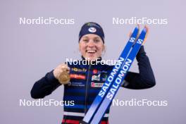 17.02.2024, Nove Mesto na Morave, Czechia (CZE): Sophie Chauveau (FRA) - IBU World Championships Biathlon, medals, Nove Mesto na Morave (CZE). www.nordicfocus.com. © Manzoni/NordicFocus. Every downloaded picture is fee-liable.