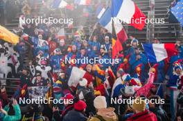 15.02.2024, Nove Mesto na Morave, Czechia (CZE): Event Feature: France fans - IBU World Championships Biathlon, medals, Nove Mesto na Morave (CZE). www.nordicfocus.com. © Thibaut/NordicFocus. Every downloaded picture is fee-liable.
