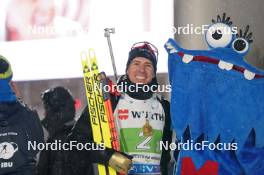 07.02.2024, Nove Mesto na Morave, Czechia (CZE): Quentin Fillon Maillet (FRA) - IBU World Championships Biathlon, medals, Nove Mesto na Morave (CZE). www.nordicfocus.com. © Thibaut/NordicFocus. Every downloaded picture is fee-liable.
