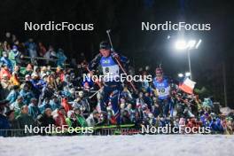 11.02.2024, Nove Mesto na Morave, Czechia (CZE): Quentin Fillon Maillet (FRA) - IBU World Championships Biathlon, pursuit men, Nove Mesto na Morave (CZE). www.nordicfocus.com. © Manzoni/NordicFocus. Every downloaded picture is fee-liable.