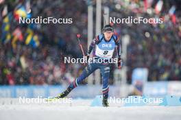 11.02.2024, Nove Mesto na Morave, Czechia (CZE): Quentin Fillon Maillet (FRA) - IBU World Championships Biathlon, pursuit men, Nove Mesto na Morave (CZE). www.nordicfocus.com. © Thibaut/NordicFocus. Every downloaded picture is fee-liable.