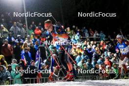 11.02.2024, Nove Mesto na Morave, Czechia (CZE): Benedikt Doll (GER) - IBU World Championships Biathlon, pursuit men, Nove Mesto na Morave (CZE). www.nordicfocus.com. © Manzoni/NordicFocus. Every downloaded picture is fee-liable.