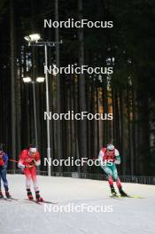 17.02.2024, Nove Mesto na Morave, Czechia (CZE): Christian Gow (CAN), Blagoy Todev (BUL), (l-r) - IBU World Championships Biathlon, relay men, Nove Mesto na Morave (CZE). www.nordicfocus.com. © Thibaut/NordicFocus. Every downloaded picture is fee-liable.