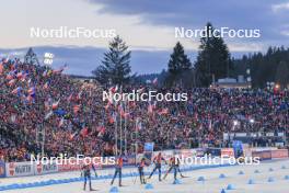 17.02.2024, Nove Mesto na Morave, Czechia (CZE): Emilien Jacquelin (FRA), Philipp Nawrath (GER), (l-r) - IBU World Championships Biathlon, relay men, Nove Mesto na Morave (CZE). www.nordicfocus.com. © Manzoni/NordicFocus. Every downloaded picture is fee-liable.