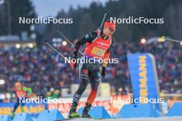 17.02.2024, Nove Mesto na Morave, Czechia (CZE): Philipp Nawrath (GER) - IBU World Championships Biathlon, relay men, Nove Mesto na Morave (CZE). www.nordicfocus.com. © Manzoni/NordicFocus. Every downloaded picture is fee-liable.