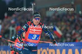 17.02.2024, Nove Mesto na Morave, Czechia (CZE): Quentin Fillon Maillet (FRA) - IBU World Championships Biathlon, relay men, Nove Mesto na Morave (CZE). www.nordicfocus.com. © Manzoni/NordicFocus. Every downloaded picture is fee-liable.