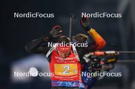 17.02.2024, Nove Mesto na Morave, Czechia (CZE): Philipp Nawrath (GER) - IBU World Championships Biathlon, relay men, Nove Mesto na Morave (CZE). www.nordicfocus.com. © Thibaut/NordicFocus. Every downloaded picture is fee-liable.