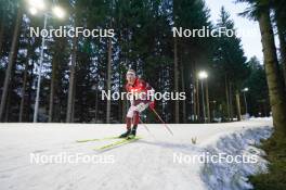 17.02.2024, Nove Mesto na Morave, Czechia (CZE): Edgars Mise (LAT) - IBU World Championships Biathlon, relay men, Nove Mesto na Morave (CZE). www.nordicfocus.com. © Thibaut/NordicFocus. Every downloaded picture is fee-liable.