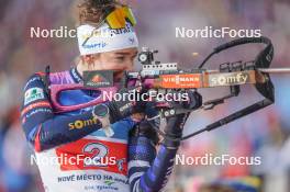 17.02.2024, Nove Mesto na Morave, Czechia (CZE): Lou Jeanmonnot (FRA) - IBU World Championships Biathlon, relay women, Nove Mesto na Morave (CZE). www.nordicfocus.com. © Thibaut/NordicFocus. Every downloaded picture is fee-liable.