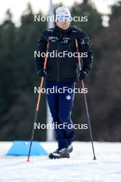 17.02.2024, Nove Mesto na Morave, Czechia (CZE): Cyril Burdet (FRA), coach Team France - IBU World Championships Biathlon, relay women, Nove Mesto na Morave (CZE). www.nordicfocus.com. © Manzoni/NordicFocus. Every downloaded picture is fee-liable.