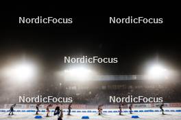 15.02.2024, Nove Mesto na Morave, Czechia (CZE): Justus Strelow (GER), Tommaso Giacomel (ITA), Sebastian Samuelsson (SWE), Johannes Thingnes Boe (NOR), (l-r) - IBU World Championships Biathlon, single mixed relay, Nove Mesto na Morave (CZE). www.nordicfocus.com. © Thibaut/NordicFocus. Every downloaded picture is fee-liable.