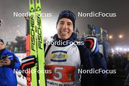 15.02.2024, Nove Mesto na Morave, Czechia (CZE): Quentin Fillon Maillet (FRA) - IBU World Championships Biathlon, single mixed relay, Nove Mesto na Morave (CZE). www.nordicfocus.com. © Manzoni/NordicFocus. Every downloaded picture is fee-liable.