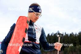 10.02.2024, Nove Mesto na Morave, Czechia (CZE): Quentin Fillon Maillet (FRA) - IBU World Championships Biathlon, sprint men, Nove Mesto na Morave (CZE). www.nordicfocus.com. © Manzoni/NordicFocus. Every downloaded picture is fee-liable.