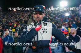 10.02.2024, Nove Mesto na Morave, Czechia (CZE): Siegfried Mazet (FRA) coach team Norway - IBU World Championships Biathlon, sprint men, Nove Mesto na Morave (CZE). www.nordicfocus.com. © Thibaut/NordicFocus. Every downloaded picture is fee-liable.