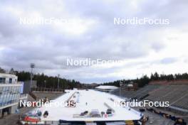 05.02.2024, Nove Mesto na Morave, Czechia (CZE): Event Feature: Overview over the stadium under construction - IBU World Championships Biathlon, training, Nove Mesto na Morave (CZE). www.nordicfocus.com. © Manzoni/NordicFocus. Every downloaded picture is fee-liable.