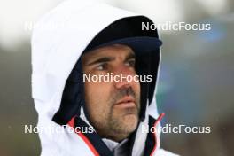 08.02.2024, Nove Mesto na Morave, Czechia (CZE): Siegfried Mazet (FRA) coach team Norway - IBU World Championships Biathlon, training, Nove Mesto na Morave (CZE). www.nordicfocus.com. © Manzoni/NordicFocus. Every downloaded picture is fee-liable.