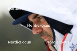 08.02.2024, Nove Mesto na Morave, Czechia (CZE): Siegfried Mazet (FRA) coach team Norway - IBU World Championships Biathlon, training, Nove Mesto na Morave (CZE). www.nordicfocus.com. © Manzoni/NordicFocus. Every downloaded picture is fee-liable.