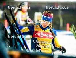 08.02.2024, Nove Mesto na Morave, Czechia (CZE): Anna Magnusson (SWE) - IBU World Championships Biathlon, training, Nove Mesto na Morave (CZE). www.nordicfocus.com. © Thibaut/NordicFocus. Every downloaded picture is fee-liable.